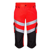 Piratbukse Engel Safety HiVis kl.1 rød/svart (6544)